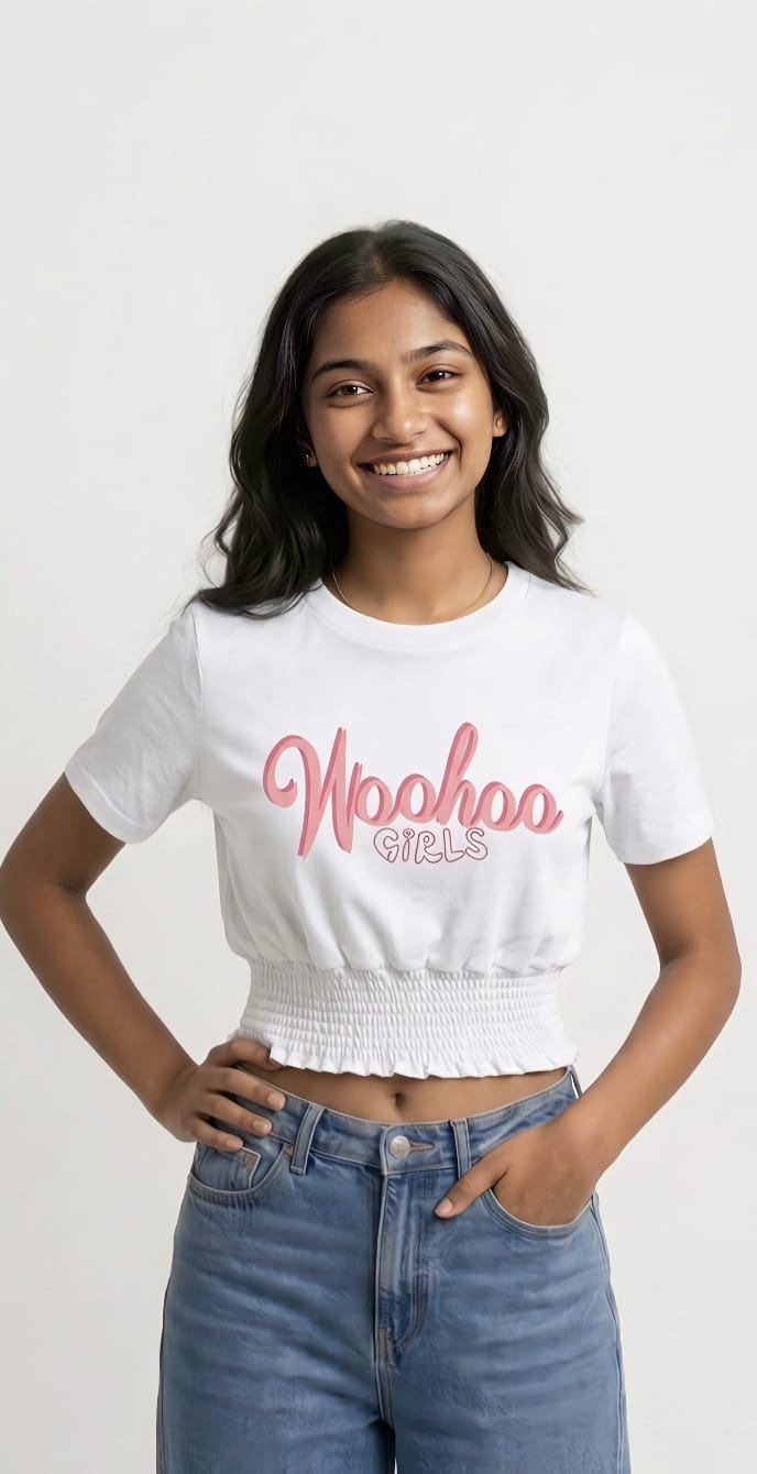 Casual Girly Graphic Peplum Tee