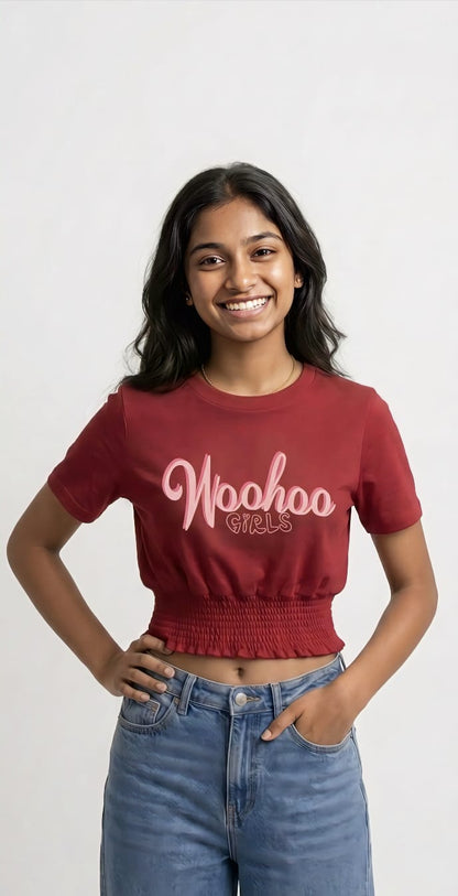 Casual Girly Graphic Peplum Tee